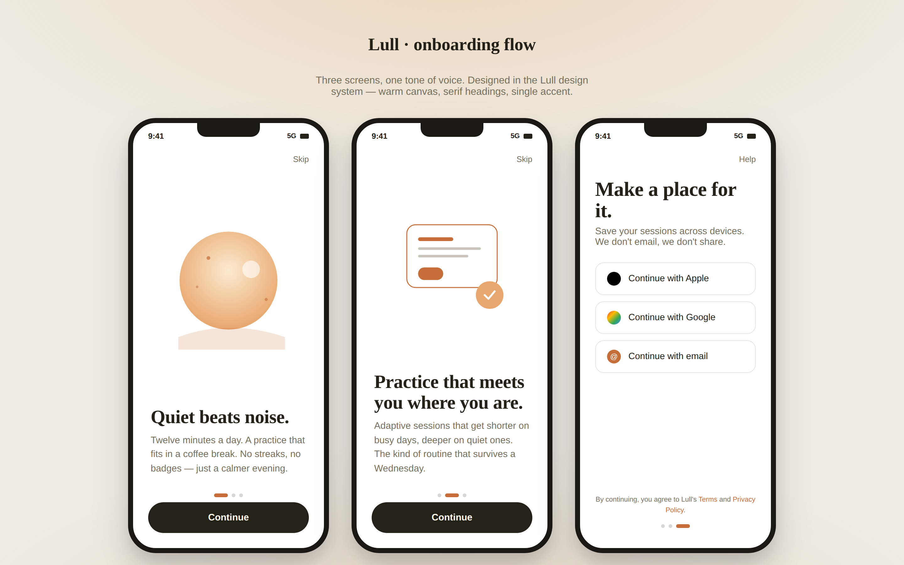 Mobile Onboarding preview